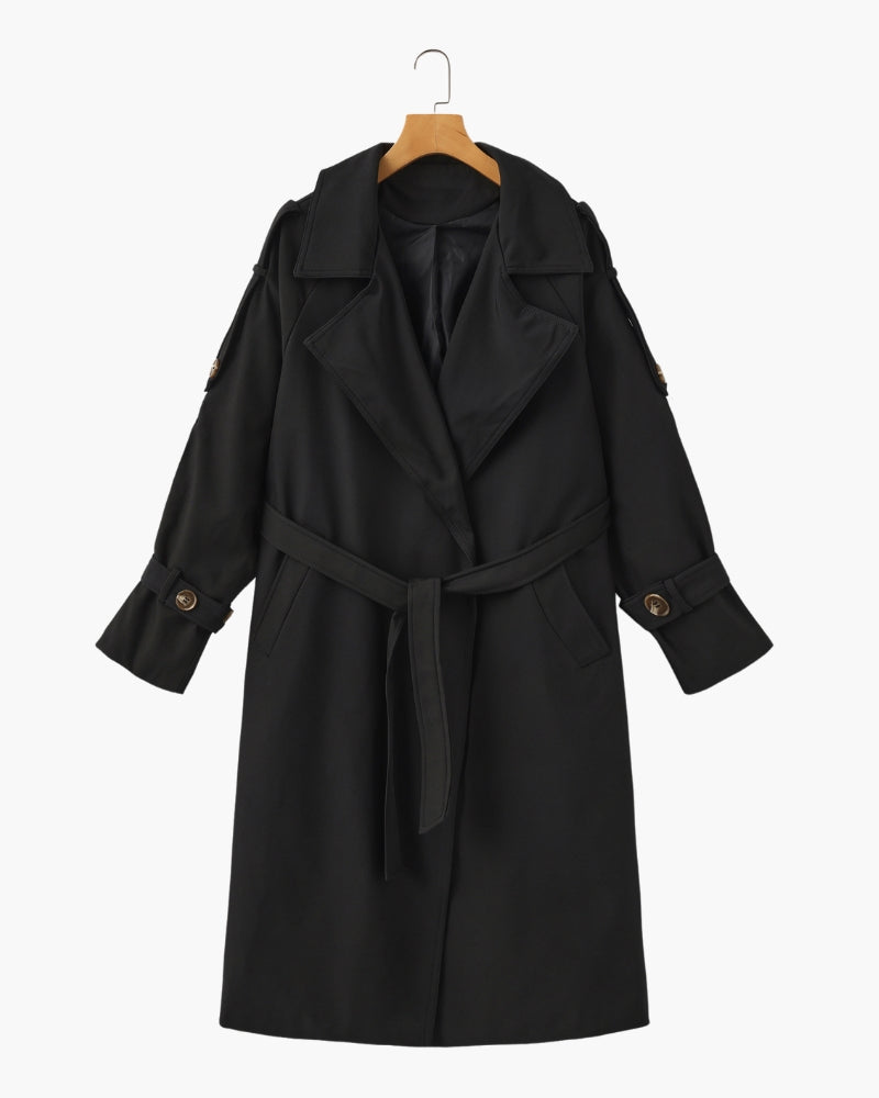 WHITEHALL Trench Coat in black