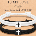 Matching Rope Cross Bracelet Set