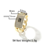 Pavé Cuban Link Ring