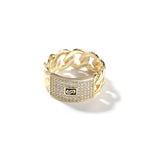 Pavé Cuban Link Ring
