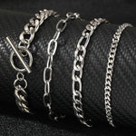 4 Piece Polished Metal Bracelet