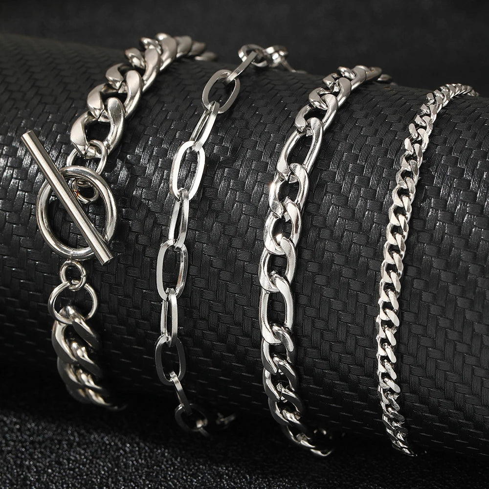 4 Piece Polished Metal Bracelet