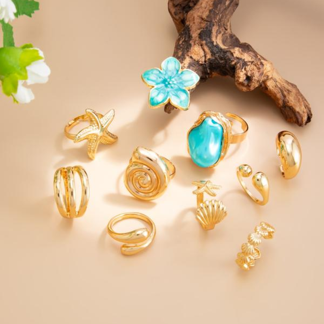 Coastal Starfish Ring Stack