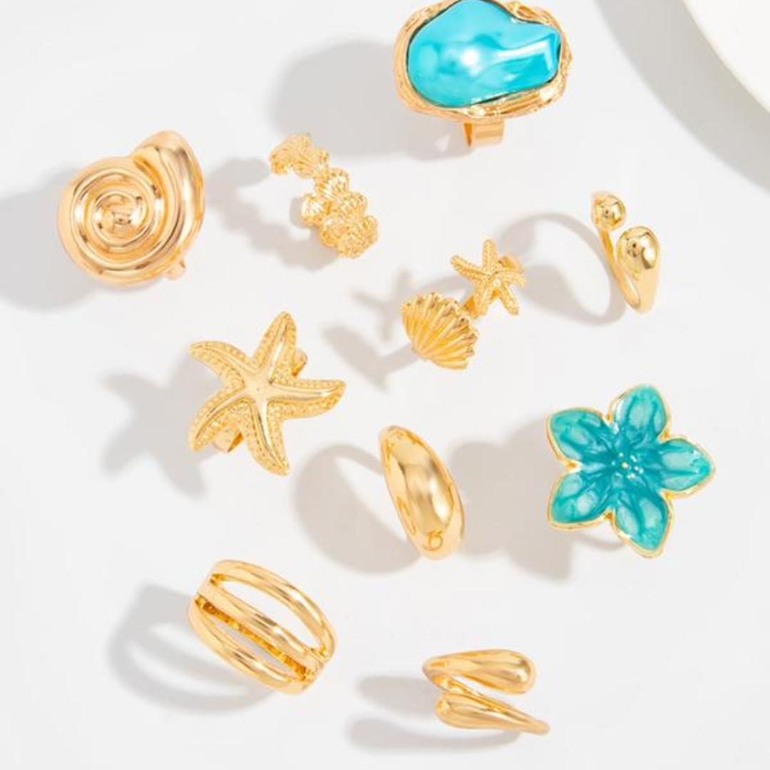 Coastal Starfish Ring Stack