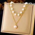 Pearl Bead & Pendant Necklace Duo