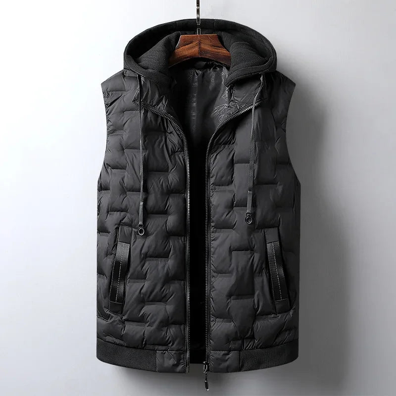 HIGHGATE Quilted Gilet in black, alternate view