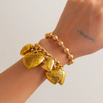 Statement Heart Necklace & Bracelet Set