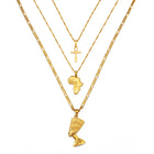3 Piece Africa & Ankh Necklace Set