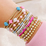 Cross Charm Bracelet Stack