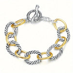 Dual Tone Chunky Link Bracelet