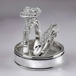 3 Piece Gold-Tone Promise Ring Set
