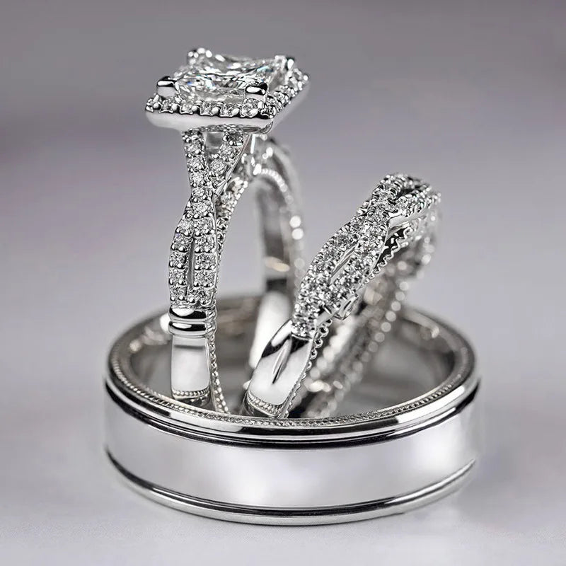 3 Piece Gold-Tone Promise Ring Set